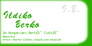 ildiko berko business card